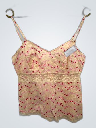 Lace Trim Printed Camisole
