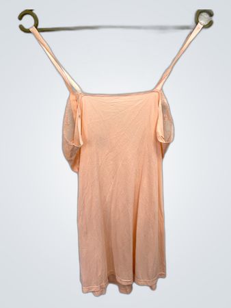 Peach-colored Chemise with Lace Details