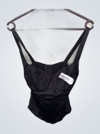 Black Satin Bustier Top