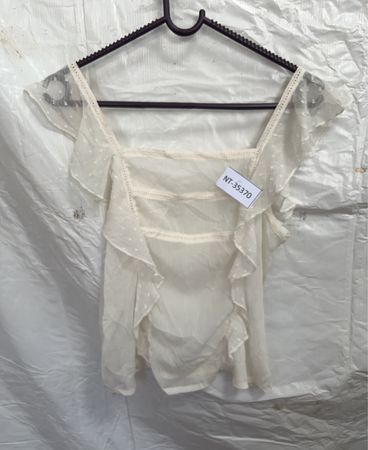 Unbranded Sheer Ruffle Blouse