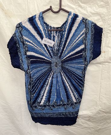 Unbranded Sleeveless Blue Knit Top