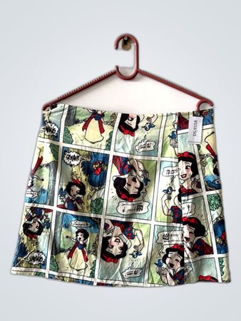 Disney Snow White Comic Print Mini Skirt