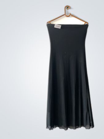 Unbranded Black Strapless Midi Dress