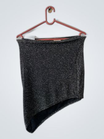 Black Sparkly Knit Crop Top