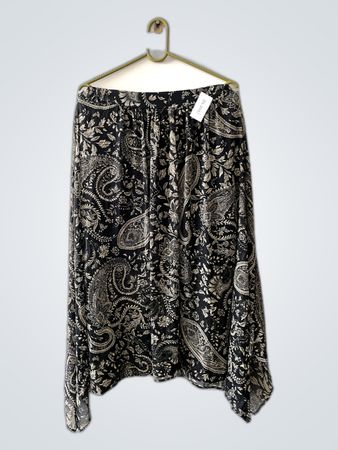 Black and White Paisley Skirt