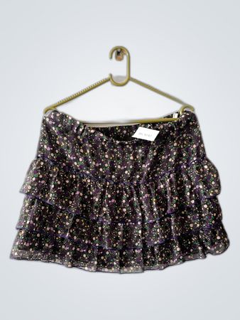 H&M Young Floral Ruffled Mini Skirt