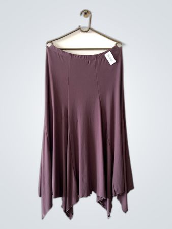 Desigual Purple Flowy Midi Skirt