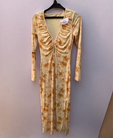 Long-sleeved Floral Dress