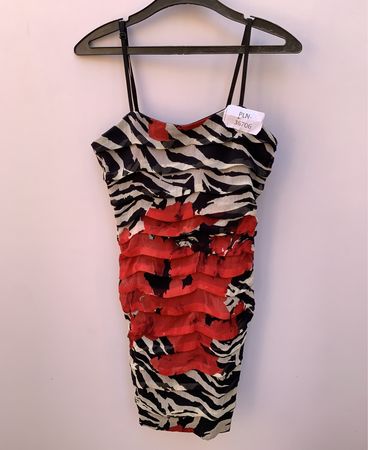 OMAI Zebra Print Mini Dress