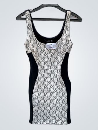 Atmosphere Lace Panel Mini Dress