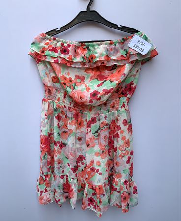 Divided Floral Off-Shoulder Mini Dress