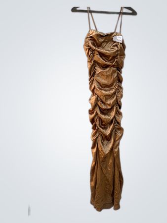 Brown Ruched Dress