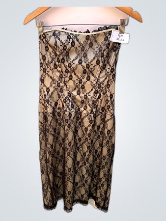 Look Strapless Lace Mini Dress