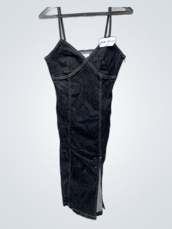Topshop Black Denim Dress
