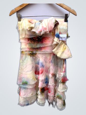 Jill Stuart Strapless Ruffled Mini Dress