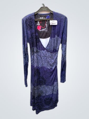 Blue Long Sleeve Dress