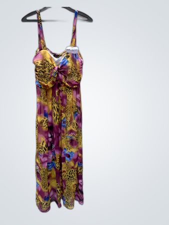 J*STARS Multicolored Leopard Print Maxi Dress