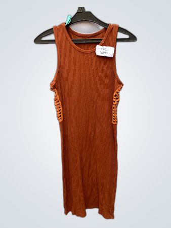 Rust Ribbed Tank Top
