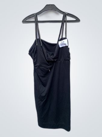 Black Chain Strap Mini Dress