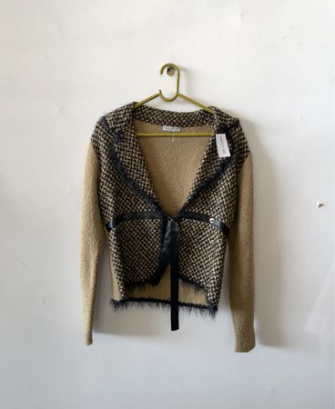 Houndstooth Knit Cardigan