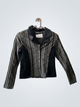 Girls Striped Blazer Jacket