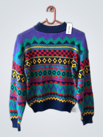 DS Multicolored Knit Turtleneck Sweater