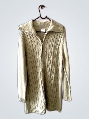Unbranded Cable Knit Zip Cardigan