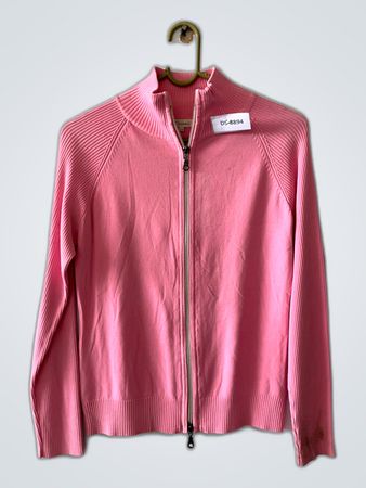 Zilli Pink Zip-Up Knit Cardigan