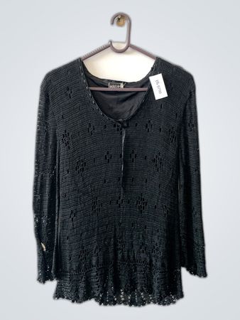 Black Crochet Top