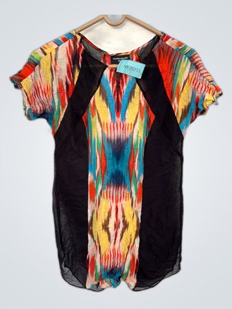 Warehouse Printed Silk Blouse