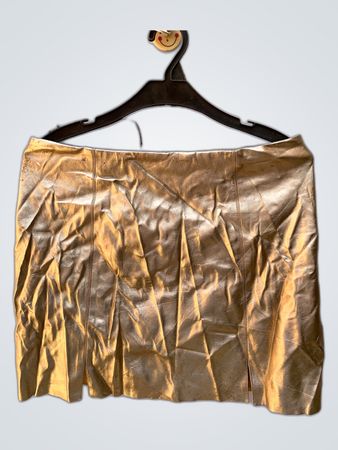 Pimkie Metallic Gold Mini Skirt