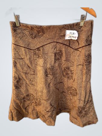 Brown Floral Skirt