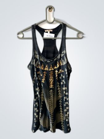 Unbranded Graphic Sequined Tank Top