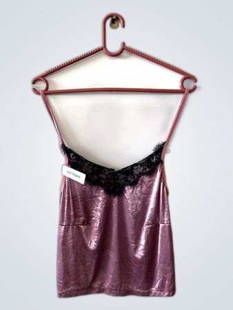 Lace Trim Satin Camisole Top