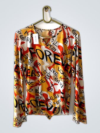 Forever 21 Long Sleeve Graphic Top