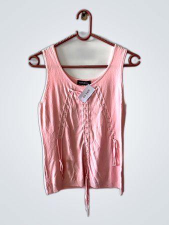 Fast Mode Pink Knit Tank Top