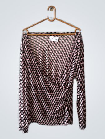 Estelle Ink Printed Wrap Blouse