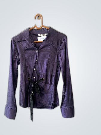 H&M Purple Satin Blouse