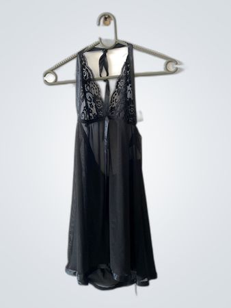 Black Lace Slip Dress