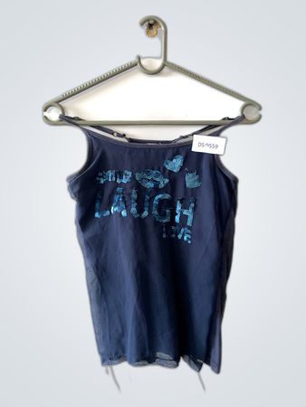 Navy Sequined Dream Laugh Love Camisole Top
