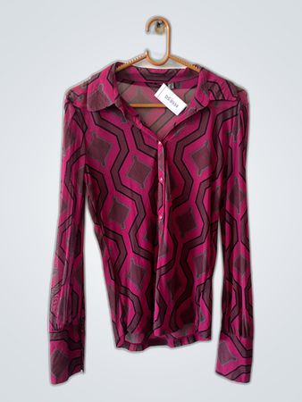 Dolce & Gabbana Printed Sheer Blouse