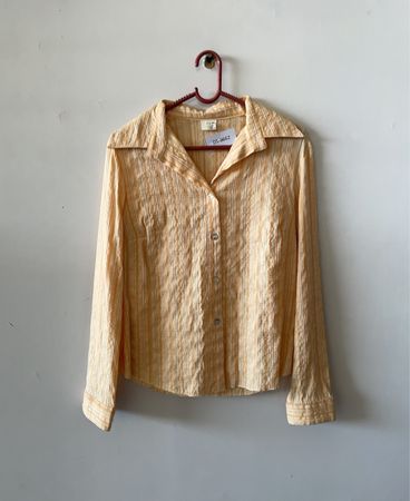 Peach-colored Long Sleeve Shirt