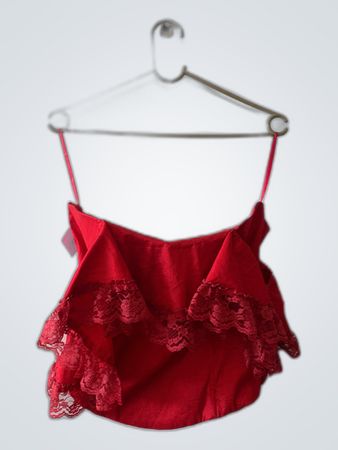 Instinto Red Lace Top