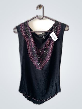 Black Paisley Top