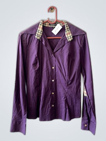MARMAR Purple Plaid Collar Shirt