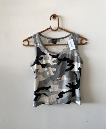 Gray Camouflage Tank Top