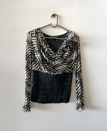 Black and White Patterned Top