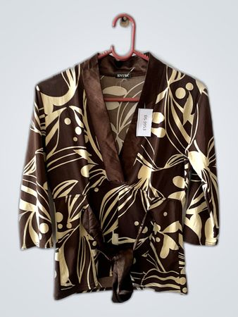EVITA Brown Floral Kimono