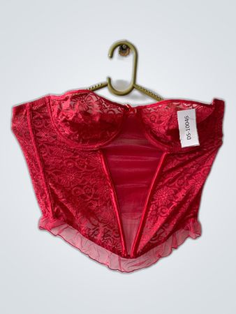 Red Lace Corset Top