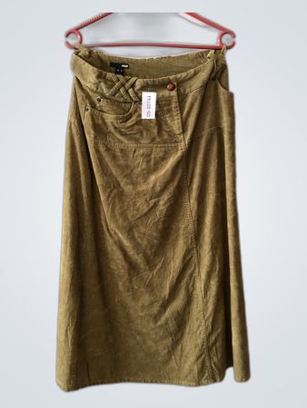 H&M Green Corduroy Skirt